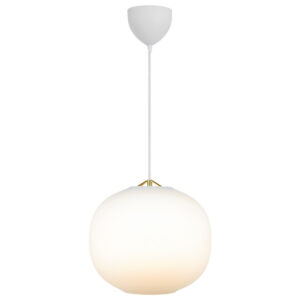 Nordlux Op&aacute;lově b&iacute;l&eacute; skleněn&eacute; z&aacute;věsn&eacute; světlo Navone 30 cm