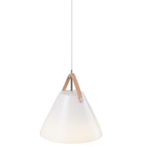 Nordlux Op&aacute;lově b&iacute;l&eacute; skleněn&eacute; z&aacute;věsn&eacute; světlo Strap 27 cm