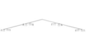 Nova Luce B&iacute;l&eacute; kovov&eacute; bodov&eacute; světlo Oso 150 cm