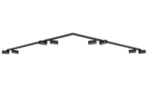 Nova Luce Čern&eacute; kovov&eacute; bodov&eacute; světlo Oso 150 cm