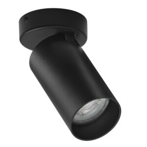 Nova Luce Čern&eacute; kovov&eacute; bodov&eacute; světlo Oso 7 cm