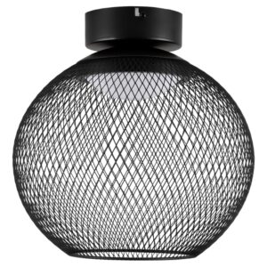 Nova Luce Čern&eacute; kovov&eacute; stropn&iacute; LED světlo Kinetic 30 cm