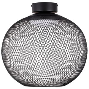 Nova Luce Čern&eacute; kovov&eacute; stropn&iacute; LED světlo Kinetic 38 cm