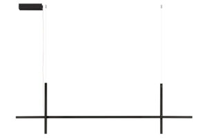 Nova Luce Čern&eacute; kovov&eacute; z&aacute;věsn&eacute; LED světlo Looma 152 cm