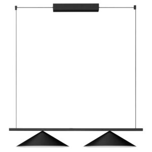 Nova Luce Čern&eacute; kovov&eacute; z&aacute;věsn&eacute; LED světlo Lui 100 cm