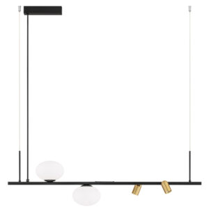 Nova Luce Čern&eacute; kovov&eacute; z&aacute;věsn&eacute; LED světlo Noble 95 cm