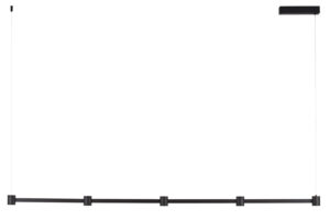 Nova Luce Čern&eacute; kovov&eacute; z&aacute;věsn&eacute; LED světlo Puize 156 cm