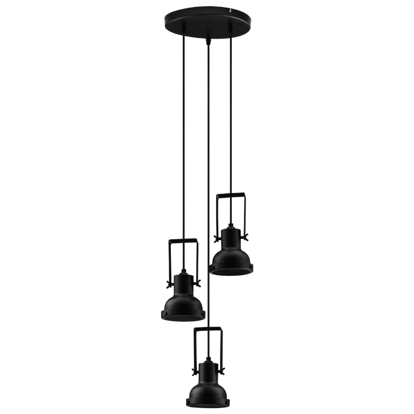 Nova Luce Černé kovové závěsné světlo Ruvi 24 cm