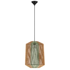 Nova Luce Zelen&eacute; z&aacute;věsn&eacute; světlo Dena 38 cm