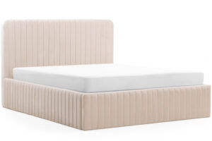 Nova Nook B&eacute;žov&aacute; sametov&aacute; dvoulůžkov&aacute; postel Andre 160 x 200 cm