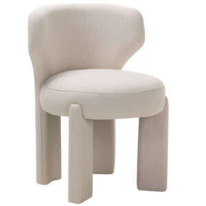 Nova Nook Kr&eacute;mov&eacute; b&iacute;l&aacute; boucl&eacute; j&iacute;deln&iacute; židle Selen