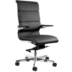 Office 360 Čern&eacute; kožen&eacute; kancel&aacute;řsk&eacute; křeslo Adonis