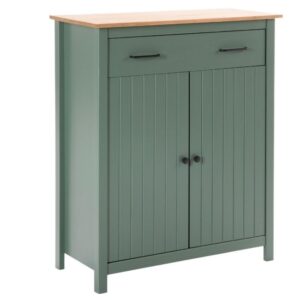 Olivově zelen&aacute; borovicov&aacute; komoda Marckeric Miranda 90 x 40 cm