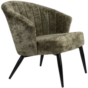Olivově zelen&eacute; čalouněn&eacute; lounge křeslo DUTCHBONE GEORGIA