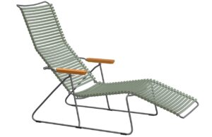 Olivově zelen&eacute; plastov&eacute; zahradn&iacute; leh&aacute;tko HOUE Click II.