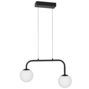 Op&aacute;lově b&iacute;l&eacute; skleněn&eacute; z&aacute;věsn&eacute; LED světlo Nova Luce Joline 35 cm