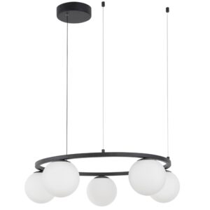 Op&aacute;lově b&iacute;l&eacute; skleněn&eacute; z&aacute;věsn&eacute; LED světlo Nova Luce Joline 50 cm