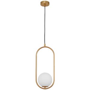 Op&aacute;lově b&iacute;l&eacute; skleněn&eacute; z&aacute;věsn&eacute; světlo Nova Luce Obitar 20 cm