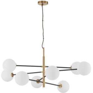 Op&aacute;lově b&iacute;l&eacute; skleněn&eacute; z&aacute;věsn&eacute; světlo Nova Luce Vitra 120 cm