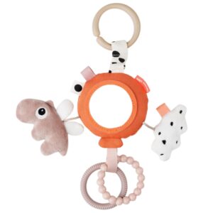 Oranžov&aacute; l&aacute;tkov&aacute; hračka s aktivitami Done by Deer Happy clouds