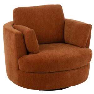 Oranžov&eacute; čalouněn&eacute; otočn&eacute; křeslo J-line Swirl