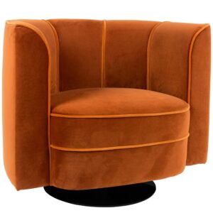 Oranžov&eacute; otočn&eacute; křeslo DUTCHBONE Flower