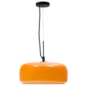 Oranžov&eacute; skleněn&eacute; z&aacute;věsn&eacute; LED světlo Kave Home Reig 38 cm