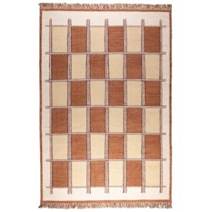 Oranžovo-b&eacute;žov&yacute; bavlněn&yacute; koberec DUTCHBONE GAMBIT 160 x 230 cm