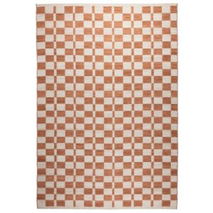 Oranžovo-b&eacute;žov&yacute; koberec ZUIVER CHECKER 160 x 230 cm