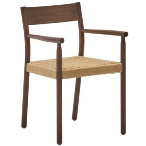 Ořechov&aacute; j&iacute;deln&iacute; židle Kave Home Yalia s v&yacute;pletem