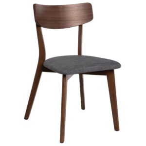 Ořechov&aacute; j&iacute;deln&iacute; židle Somcasa Keira s &scaron;ed&yacute;m sed&aacute;kem