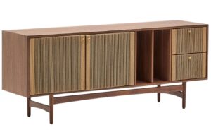 Ořechov&aacute; komoda Kave Home Elan 180 x 45 cm