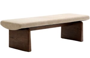 Ořechov&aacute; lavice Kave Home Topaz 150 cm