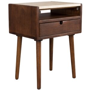 Ořechov&yacute; nočn&iacute; stolek DUTCHBONE ARDA 45 x 35 cm