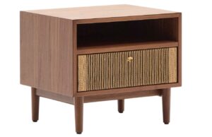 Ořechov&yacute; nočn&iacute; stolek Kave Home Elan 51 x 41 cm