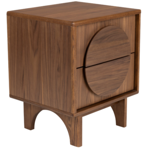Ořechov&yacute; nočn&iacute; stolek ZUIVER GROOVE 45 x 40 cm