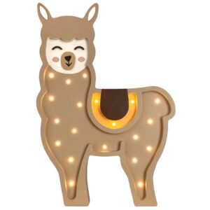 Peekaboo B&eacute;žov&aacute; dřevěn&aacute; dětsk&aacute; LED lampa Lama 41