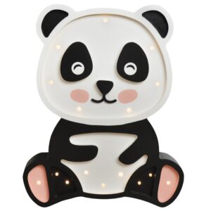 Peekaboo Černob&iacute;l&aacute; dřevěn&aacute; dětsk&aacute; LED lampa Panda 36 cm