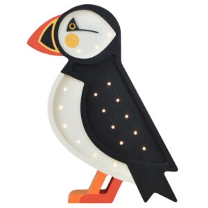 Peekaboo Černob&iacute;l&aacute; dřevěn&aacute; dětsk&aacute; LED lampa Papuchalk 37