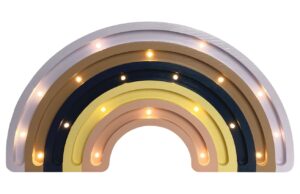 Peekaboo Dřevěn&aacute; dětsk&aacute; LED lampa Duha 41 cm