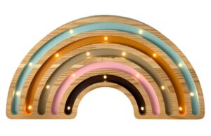 Peekaboo Dřevěn&aacute; dětsk&aacute; LED lampa Duha II. 41 cm