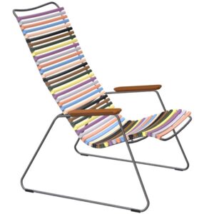 Pestrobarevn&eacute; plastov&eacute; zahradn&iacute; lounge křeslo HOUE Click