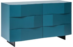 Petrolejově modr&aacute; komoda Marco Barotti Linea Diamond 120 x 45 cm