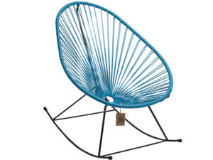 Petrolejově modr&eacute; houpac&iacute; křeslo Acapulco
