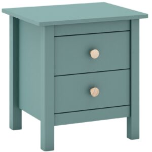 Petrolejově zelen&yacute; dřevěn&yacute; nočn&iacute; stolek Marckeric Max II. 46 x 35 cm