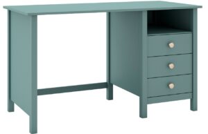 Petrolejově zelen&yacute; dřevěn&yacute; psac&iacute; stůl Marckeric Max 120 x 54 cm