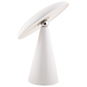 Present time B&iacute;l&aacute; kovov&aacute; nab&iacute;jec&iacute; LED lampa Poppy