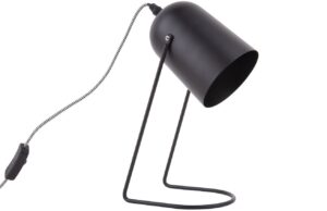 Present time Čern&aacute; matn&aacute; kovov&aacute; stoln&iacute; lampa Riley 30 cm