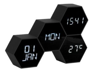 Present time Čern&yacute; bud&iacute;k Level VI. s b&iacute;l&yacute;m LED displejem