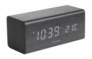 Present time Čern&yacute; dřevěn&yacute; bud&iacute;k level III. s b&iacute;l&yacute;m LED displejem